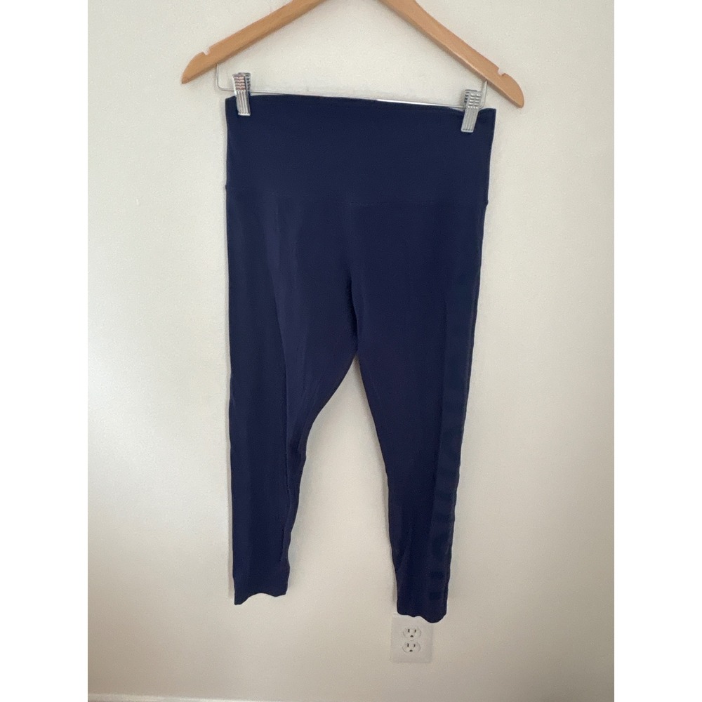 Lululemon Align High-Rise‎ Pant 25 Navy Blue Graphic Logo Size 8 Nulu Leggings